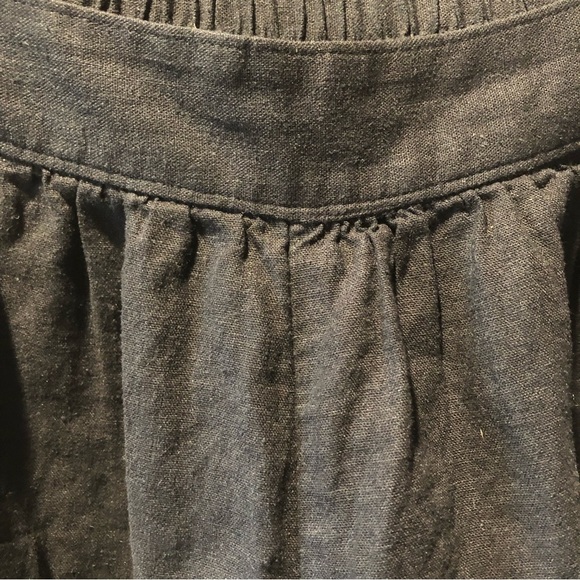 Abound linen blend black tie front shorts walking shorts elastic waist M - Picture 2 of 5